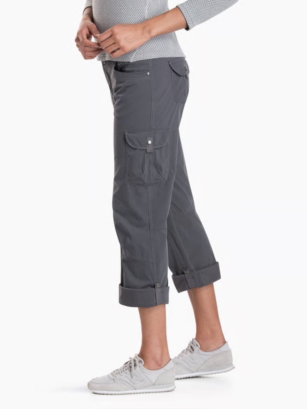 Kuhl Splash Roll-Up Hiking Cargo Pant Gray Grey Size 4 Short